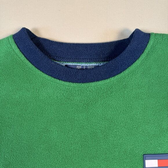 Vintage Tommy Hilfiger Tommy Jeans Mens Sweatshirt Size Large 90s Green - Picture 3 of 6